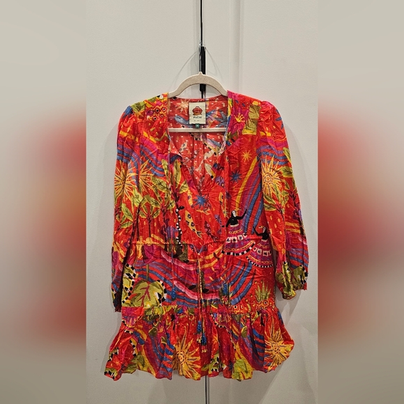 FARM Rio Red Patterned Dress - Picture 2 of 5